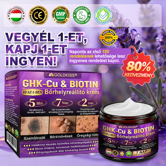 ✌️🇭🇺 Magyarországon gyártva és szállítva ✨ 𝐆𝐎𝐋𝐃𝐊𝐈𝐒𝐒® 𝐆𝐇𝐊-𝐂𝐮 & 𝐁𝐈𝐎𝐓𝐈𝐍 𝟏𝟎-𝐢𝐧-𝟏 Bőrmegújító Krém）