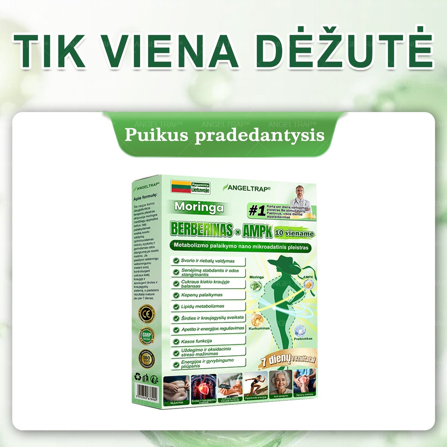 👩‍⚕️ 𝐴𝑁𝐺𝐸𝐿𝑇𝑅𝐴𝑃® 𝐌𝐨𝐫𝐢𝐧𝐠𝐚 × 𝐁𝐞𝐫𝐛𝐞𝐫𝐲𝐧𝐚 × 𝐀𝐌𝐏𝐊 𝟏𝟎 в 𝟏 – Nano mikroadatinis pleistras svorio metimui | Tik 1 kartą per dieną ✅ Matomi pokyčiai per 𝟕 dienas – nutukimui, širdies ir kraujagyslių sveikatai, diabetui ir sąnarių problemoms gydyti