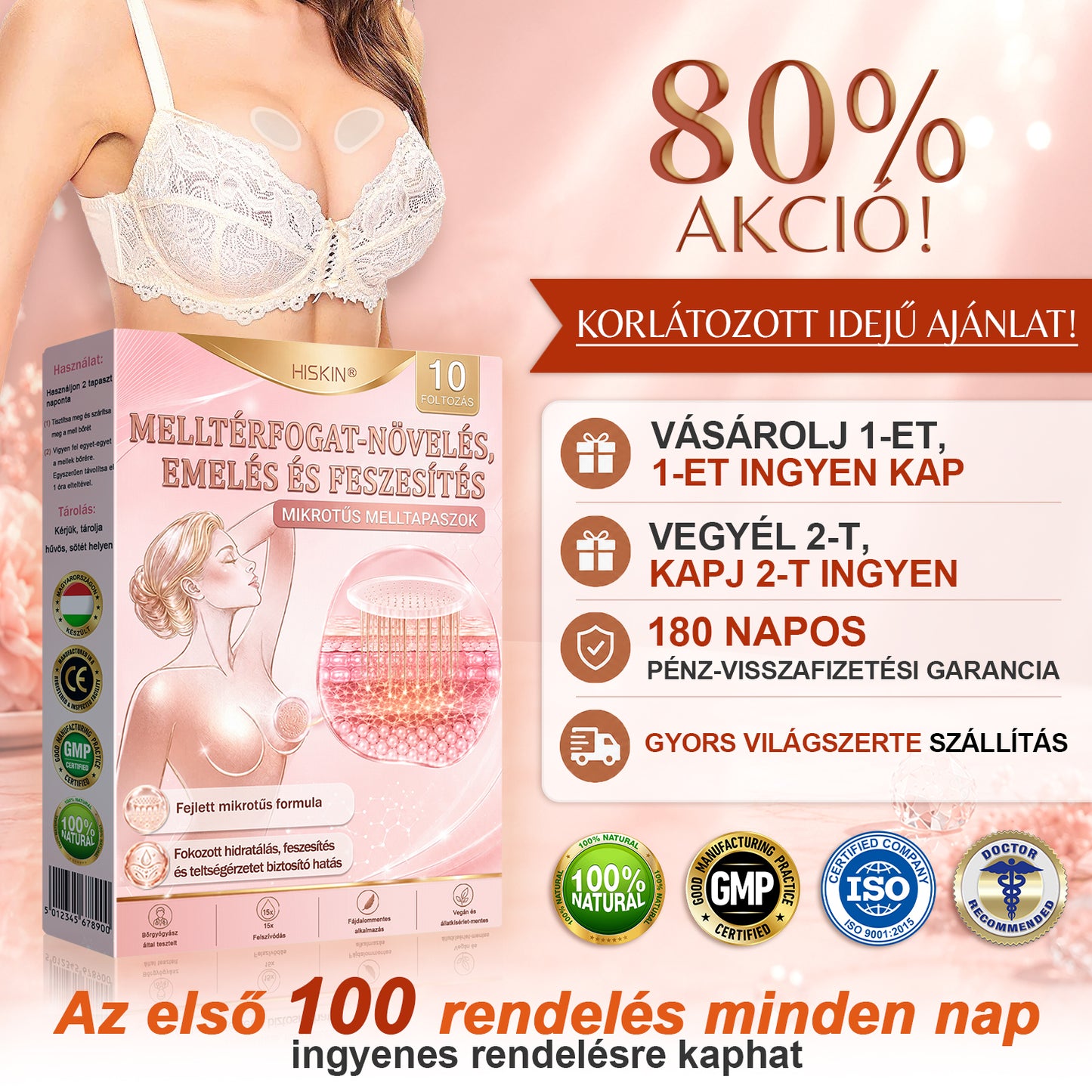 ❣️HISKIN® MELLEMELŐ ÉS FESZESÍTŐ MIKROTŰS TAPASZOK