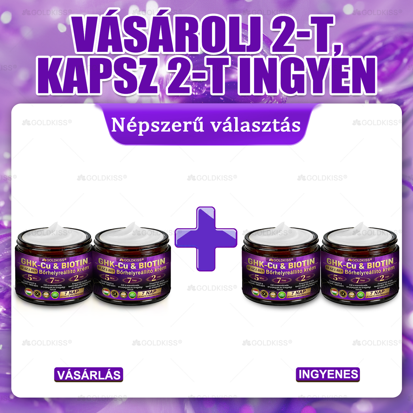 🇭🇺 Magyarországon gyártva és szállítva ✨ 𝐆𝐎𝐋𝐃𝐊𝐈𝐒𝐒® 𝐆𝐇𝐊-𝐂𝐮 & 𝐁𝐈𝐎𝐓𝐈𝐍 𝟏𝟎-𝐢𝐧-𝟏 Bőrmegújító Krém ⚡