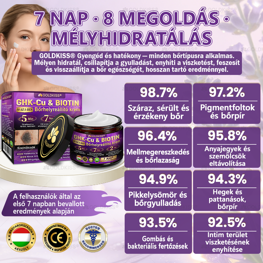 🇭🇺 Magyarországon gyártva és szállítva ✨ 𝐆𝐎𝐋𝐃𝐊𝐈𝐒𝐒® 𝐆𝐇𝐊-𝐂𝐮 & 𝐁𝐈𝐎𝐓𝐈𝐍 𝟏𝟎-𝐢𝐧-𝟏 Bőrmegújító Krém ⚡