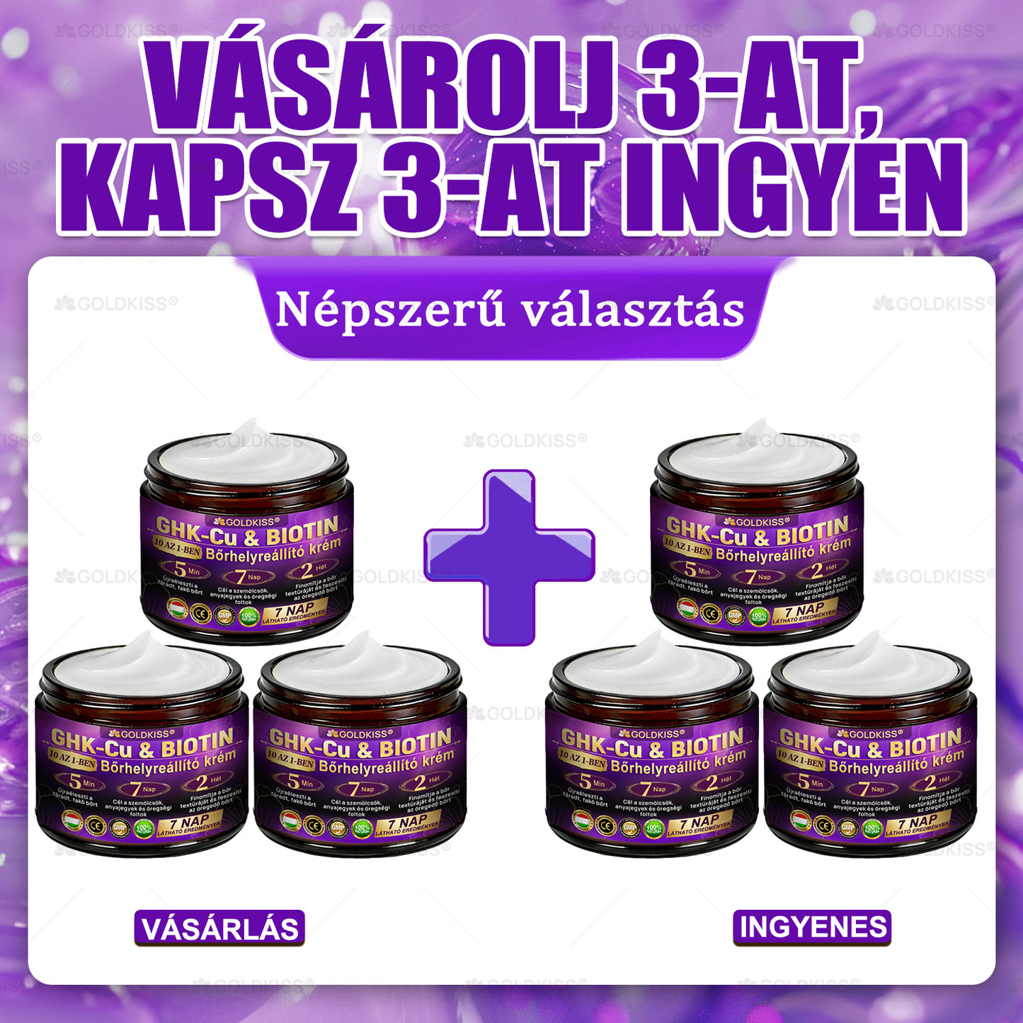 🇭🇺 Magyarországon gyártva és szállítva ✨ 𝐆𝐎𝐋𝐃𝐊𝐈𝐒𝐒® 𝐆𝐇𝐊-𝐂𝐮 & 𝐁𝐈𝐎𝐓𝐈𝐍 𝟏𝟎-𝐢𝐧-𝟏 Bőrmegújító Krém ⚡