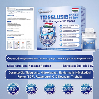 🤎🇭🇺🦷 Mondj búcsút az érzékenységnek és kellemetlenségeknek! 𝐂𝐨𝐚𝐮𝐨𝐨® Tideglusib szájcsíkok – gyors regenerálás a fogaknak és az ínynek 😊