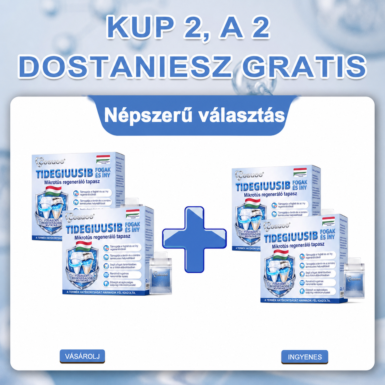 🤎🇭🇺🦷 Mondj búcsút az érzékenységnek és kellemetlenségeknek! 𝐂𝐨𝐚𝐮𝐨𝐨® Tideglusib szájcsíkok – gyors regenerálás a fogaknak és az ínynek 😊