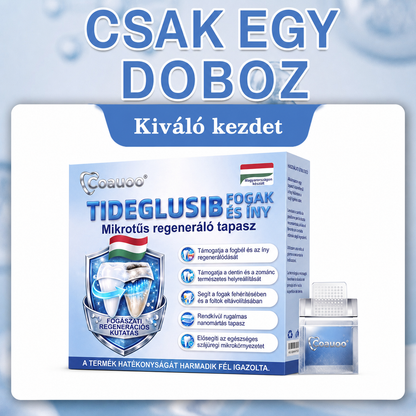 🤎🇭🇺🦷 Mondj búcsút az érzékenységnek és kellemetlenségeknek! 𝐂𝐨𝐚𝐮𝐨𝐨® Tideglusib szájcsíkok – gyors regenerálás a fogaknak és az ínynek 😊