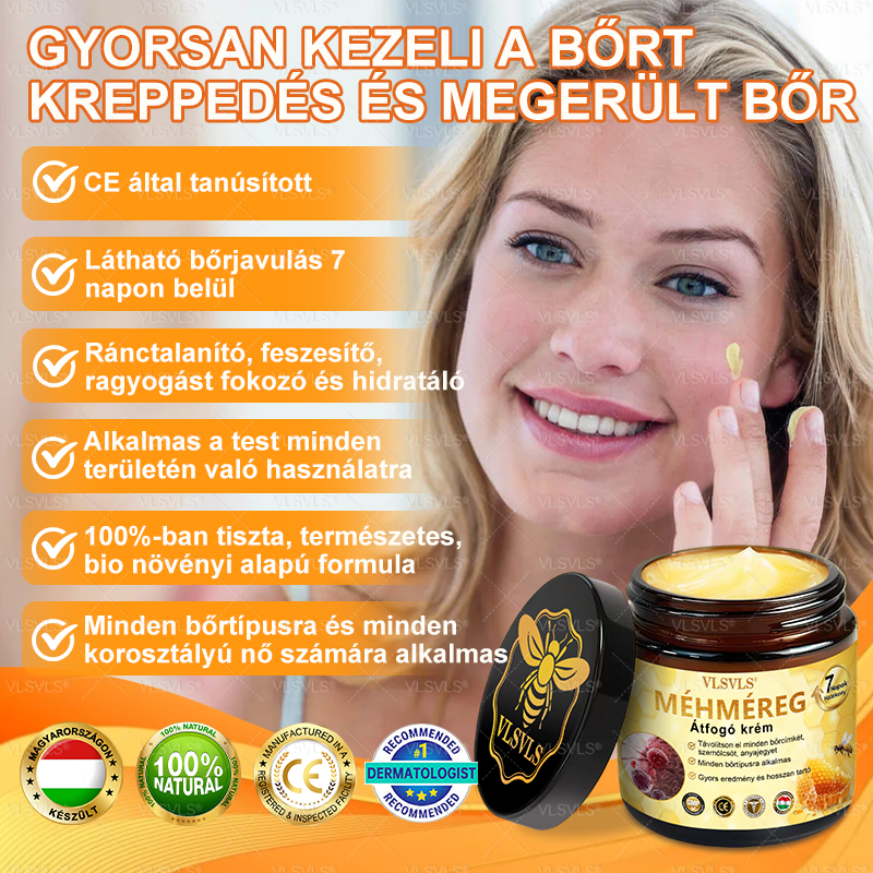 👩‍⚕️✨ VLSVLS® Méhméreg Komplex Krém – Utolsó nap: 80% kedvezmény! (A bőr megereszkedésének, finom ráncoknak, feszesség elvesztésének, lapos melleknek, petyhüdt fenéknek és egyéb problémáknak a javítására)