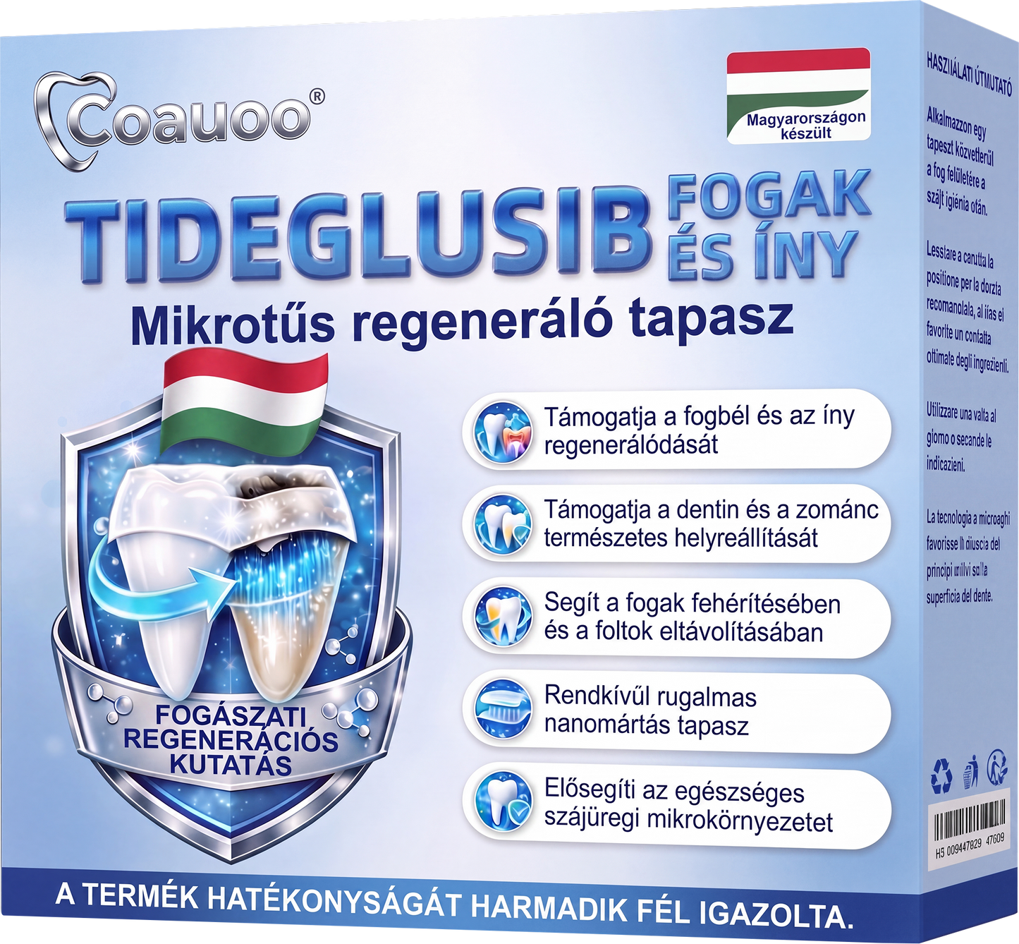 🤎🇭🇺🦷 Mondj búcsút az érzékenységnek és kellemetlenségeknek! 𝐂𝐨𝐚𝐮𝐨𝐨® Tideglusib szájcsíkok – gyors regenerálás a fogaknak és az ínynek 😊